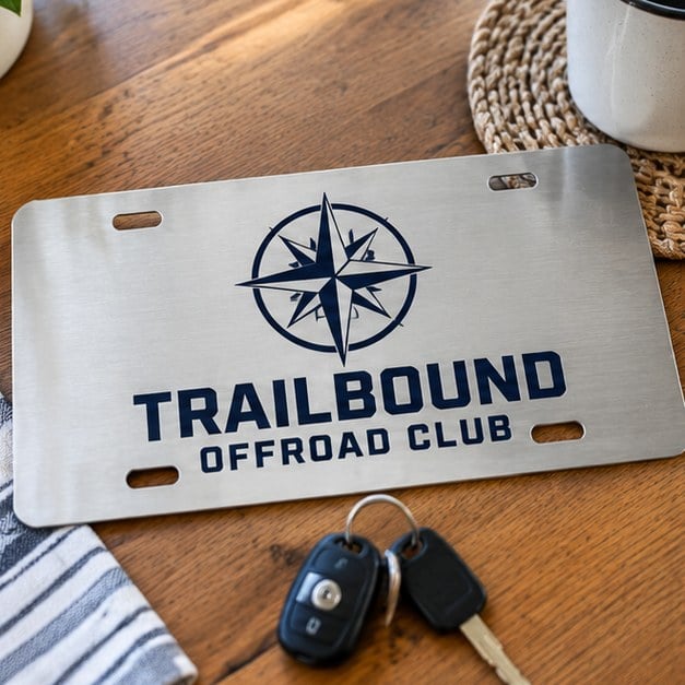 Customer photo of a branded club plate