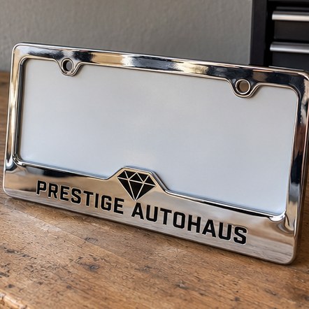 Custom Chrome Metal Plate Frames